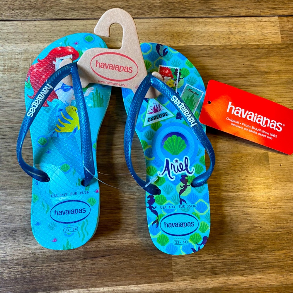 Disney Girl’s Havaiana’s Ariel Flip Flops
